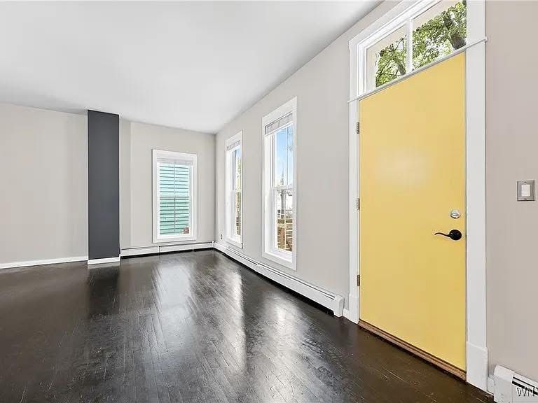 Freshly cleaned entryway and living room